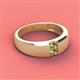 3 - Ethan 3.00 mm Round Peridot 2 Stone Men Wedding Ring 