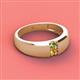 3 - Ethan 3.00 mm Round Peridot and Citrine 2 Stone Men Wedding Ring 