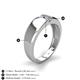 5 - Ethan 3.00 mm Round Iolite and Diamond 2 Stone Men Wedding Ring 
