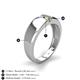 5 - Ethan 3.00 mm Round Iolite and Citrine 2 Stone Men Wedding Ring 
