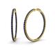 1 - Carisa 2.50 ctw (1.80 mm) Inside Outside Round Blue Sapphire Eternity Hoop Earrings 