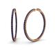 1 - Carisa 2.50 ctw (1.80 mm) Inside Outside Round Blue Sapphire Eternity Hoop Earrings 