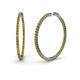 1 - Carisa 1.70 ctw (1.80 mm) Inside Outside Round Citrine Eternity Hoop Earrings 