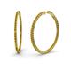 1 - Carisa 1.70 ctw (1.80 mm) Inside Outside Round Citrine Eternity Hoop Earrings 