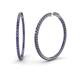 1 - Carisa 1.70 ctw (1.80 mm) Inside Outside Round Iolite Eternity Hoop Earrings 