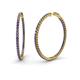 1 - Carisa 1.70 ctw (1.80 mm) Inside Outside Round Iolite Eternity Hoop Earrings 