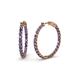 1 - Carisa 1.20 ctw (2.30 mm) Inside Outside Round Iolite Eternity Hoop Earrings 