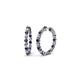 1 - Estella Blue Sapphire and Diamond Hoop Earrings 