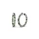 1 - Estella Green Garnet and Diamond Hoop Earrings 