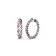 1 - Estella Pink Tourmaline and Diamond Hoop Earrings 