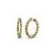 1 - Estella Peridot and Diamond Hoop Earrings 