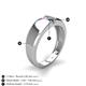 5 - Ethan 3.00 mm Round Pink Sapphire and London Blue Topaz 2 Stone Men Wedding Ring 