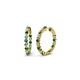 1 - Estella Emerald and Diamond Hoop Earrings 