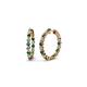 1 - Estella Emerald and Diamond Hoop Earrings 