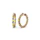 1 - Estella Yellow Sapphire and Diamond Hoop Earrings 