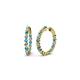 1 - Estella London Blue Topaz and Diamond Hoop Earrings 