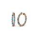 1 - Estella London Blue Topaz and Diamond Hoop Earrings 