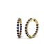 1 - Estella Blue Sapphire Hoop Earrings 