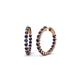 1 - Estella Blue Sapphire Hoop Earrings 