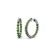1 - Estella Green Garnet Hoop Earrings 