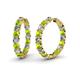 1 - Carisa 11.98 ctw (4.50 mm) Inside Outside Round Peridot and Natural Diamond Eternity Hoop Earrings 