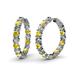 1 - Carisa 11.52 ctw (4.50 mm) Inside Outside Round Lab Created Yellow Sapphire and Natural Diamond Eternity Hoop Earrings 