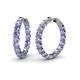 1 - Carisa 10.64 ctw (4.50 mm) Inside Outside Round Tanzanite Eternity Hoop Earrings 