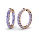 1 - Carisa 10.64 ctw (4.50 mm) Inside Outside Round Tanzanite Eternity Hoop Earrings 