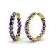 1 - Carisa 11.55 ctw (4.50 mm) Inside Outside Round Iolite Eternity Hoop Earrings 
