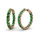 1 - Carisa 10.56 ctw (4.50 mm) Inside Outside Round Lab Created Emerald Eternity Hoop Earrings 