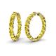 1 - Carisa 11.84 ctw (4.50 mm) Inside Outside Round Lab Created Yellow Sapphire Eternity Hoop Earrings 