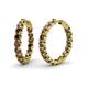 1 - Carisa 10.64 ctw (4.50 mm) Inside Outside Round Smoky Quartz Eternity Hoop Earrings 