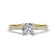 1 - Aurin IGI Certified 6.00 mm Cushion Shape Lab Grown Diamond and Diamond Engagement Ring 