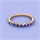 2 - Venice 2.00 mm Round Blue Sapphire 11 Stone Wedding Band 