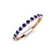 3 - Venice 2.00 mm Round Blue Sapphire 11 Stone Wedding Band 