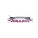 1 - Venice 2.00 mm Round Pink Sapphire 11 Stone Wedding Band 