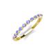 3 - Venice 2.00 mm Round Tanzanite 11 Stone Wedding Band 
