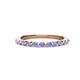 1 - Venice 2.00 mm Round Tanzanite 11 Stone Wedding Band 