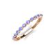 3 - Venice 2.00 mm Round Tanzanite 11 Stone Wedding Band 