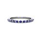 1 - Venice 2.00 mm Round Iolite 11 Stone Wedding Band 