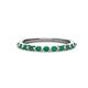 1 - Venice 2.00 mm Round Emerald 11 Stone Wedding Band 