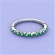 2 - Venice 2.00 mm Round Emerald 11 Stone Wedding Band 