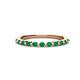 1 - Venice 2.00 mm Round Emerald 11 Stone Wedding Band 
