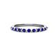 1 - Venice 2.00 mm Round Blue Sapphire 11 Stone Wedding Band 