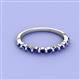 2 - Venice 2.00 mm Round Blue Sapphire 11 Stone Wedding Band 
