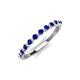 3 - Venice 2.00 mm Round Blue Sapphire 11 Stone Wedding Band 