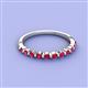 2 - Venice 2.00 mm Round Ruby 11 Stone Wedding Band 