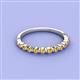 2 - Venice 2.00 mm Round Citrine 11 Stone Wedding Band 