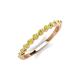 3 - Venice 2.00 mm Round Yellow Diamond 11 Stone Wedding Band 