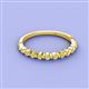 2 - Venice 2.00 mm Round Yellow Diamond 11 Stone Wedding Band 